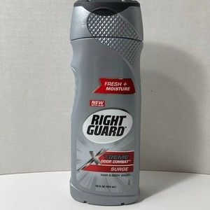 3 Bottles Right Guard Xtreme Odor Combat Surge Hair & Body Wash DISCONTINUED